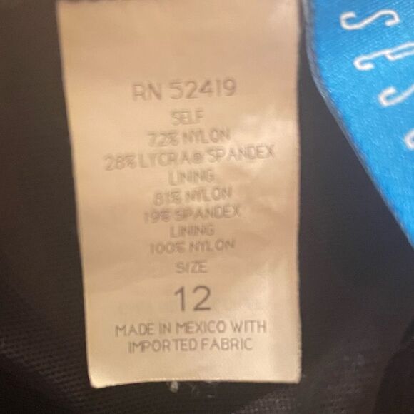 Sessa Women Size 12 One Piece Black/Tan Tribal Aztec Print Bathing Suit High Cut - Picture 6 of 7